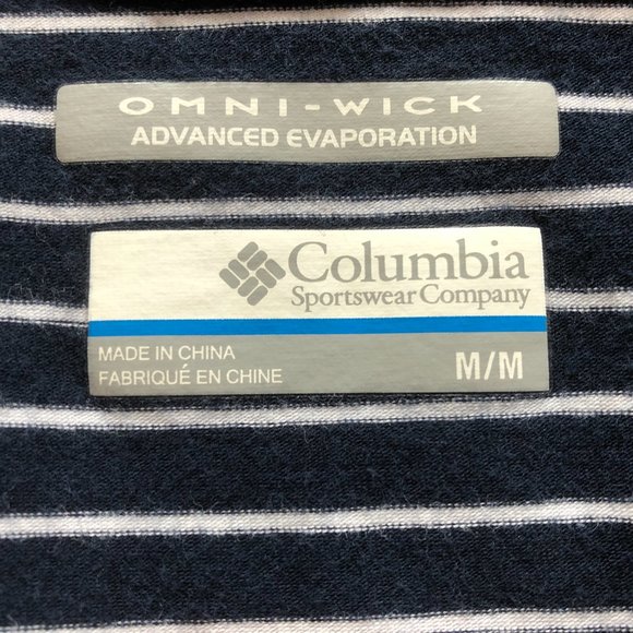 Columbia PFG OMNI-WICK Maxidress Navy with White Stripes Size Medium - Picture 3 of 3